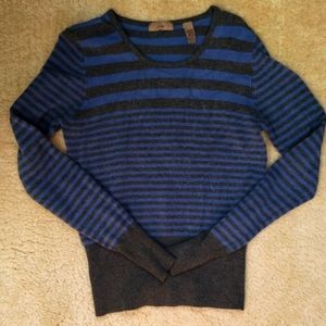 Super Soft Gray/Blue Striped Sweater